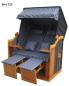 Preview: Wellness Strandkorb Liegekorb Binz SW 213 schwarz/natur
