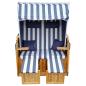 Preview: Wellness Strandkörbe Strandkorb Liegekorb Binz 305 blau weiss gestreift