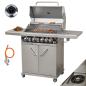 Preview: Vaiko Gasgrill "Chef 4" Grillstation Edelstahl Konstruktion 4 Brenner